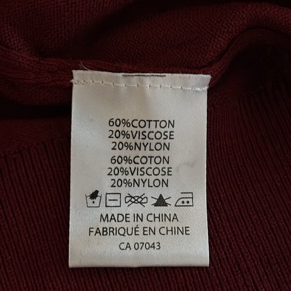 Macy’s Studded Embellished Puff Sleeve long sleeve Sweater  burgundy Sz 1X - Picture 13 of 16